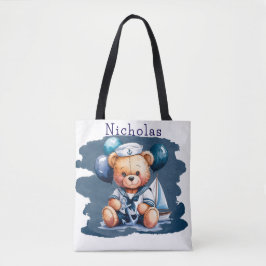 Nautische Teddybeer Delight Boy Baby shower Gift Tote Bag