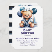 Nautische teddybeer Delight Boy Baby shower Kaart (Voorkant / Achterkant)