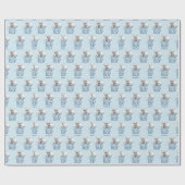 Nautische teddybeer Het is een Boy Baby shower Cadeaupapier (Vlak)