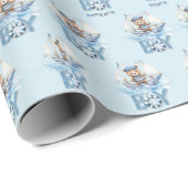 Nautische teddybeer Het is een Boy Baby shower Cadeaupapier (Rol Hoek)