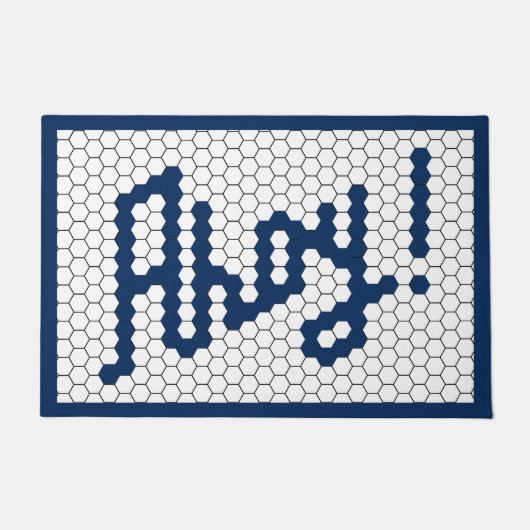 Nautische Tegel van Navy Design Deurmat (Voorkant)