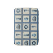 Nautische Tegels | Blauw vuurtoren Anchor Ship Whe Badmat (Voorkant Verticaal)