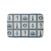 Nautische Tegels | Blauw vuurtoren Anchor Ship Whe Badmat (Voorkant)