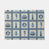 Nautische Tegels | Blauw vuurtoren Anchor Ship Whe Deurmat (Voorkant)