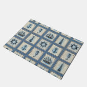 Nautische Tegels | Blauw vuurtoren Anchor Ship Whe Deurmat (Schuin)