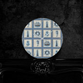 Nautische Tegels | Blauw vuurtoren Anchor Ship Whe Ronde Klok