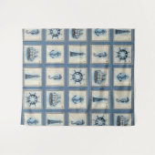 Nautische Tegels | Blauw vuurtoren Anchor Ship Whe Wandkleed (Voorkant (horizontaal))