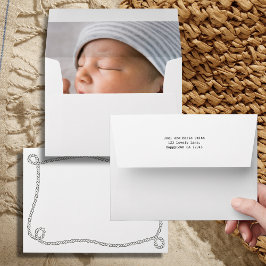 Nautische thema aankondiging met foto envelop