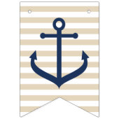 Nautische thema Bruid To Be banner - bunting vlag (Eerste vlag)