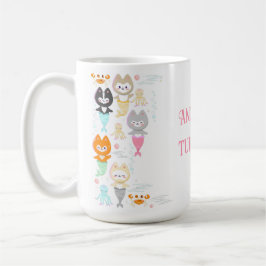 Nautische thema verjaardag mokken met zeemeermin k