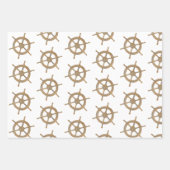 Nautische thema zeilboot inpakpapier vel (Voorkant 3)