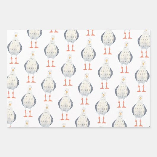 Nautische thema zeilboot inpakpapier vel (Voorkant)