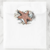 Nautische thema's ronde sticker (Tas)