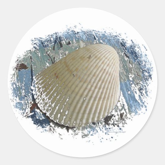 Nautische thema's ronde sticker (Voorkant)