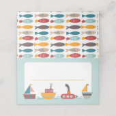 Nautische Theme Tent Kaart, Place Card Plaatskaartje (Buitenkant ongevouwen)