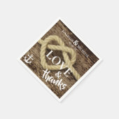 Nautische Touw en Anker LIEFDE en Bedankt Bruiloft Servet (Hoek)