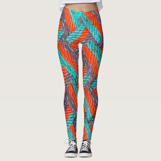 Nautische Touw Mat Thunder_Cove Leggings (Voorkant)