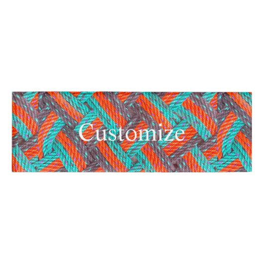 Nautische Touw Mat Thunder_Cove Naambadge (Voorkant)