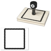 Nautische Touw Twist Cartoon Vierkante Rand Rubberstempel (Gestempeld)