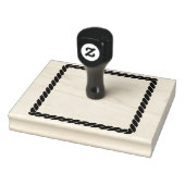 Nautische Touw Twist Cartoon Vierkante Rand Rubberstempel (Stempel)