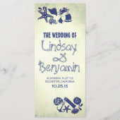 Nautische Touwknoop  Seaside Weddingprogramma Programmakaart (Voorkant)