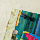 Nautische Tropische Witte Zandbrauwboten Strandlaken (In situ)