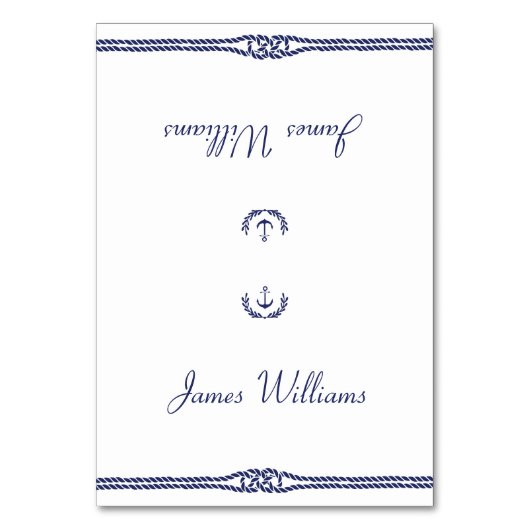 Nautische trouwplaatskaarten met ankers kaart (Voorkant)