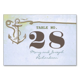 Nautische Trouwtafel Nummer Kaart