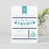 Nautische uitnodiging (Staand voorkant)