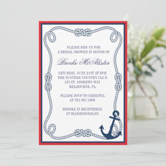 Nautische uitnodiging (Staand voorkant)