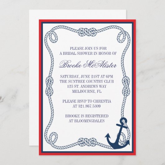 Nautische uitnodiging (Voorkant / Achterkant)