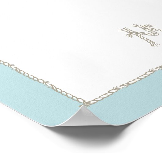 Nautische upsherin placemat2 poster (Hoek)