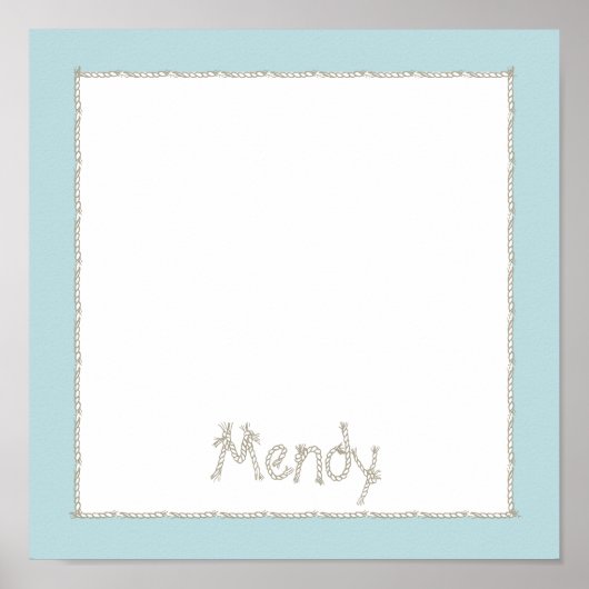 Nautische upsherin placemat2 poster (Voorkant)