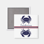 Nautische Vaatwasser Schoon Rood Wit Blauwe Krab Magneet (Voorkant / Achterkant)