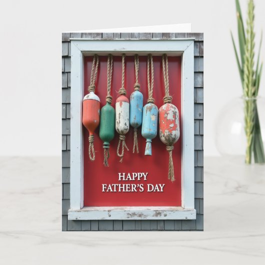 Nautische Vaderdag Float Card Kaart (Voorkant)