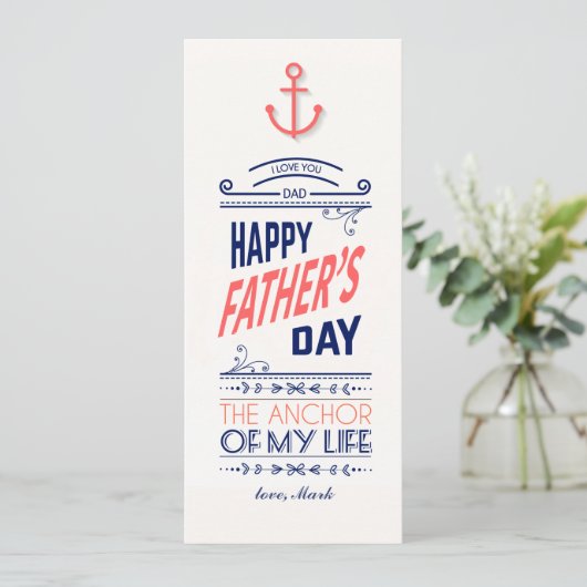 Nautische Vaderdag Kaart (Staand voorkant)
