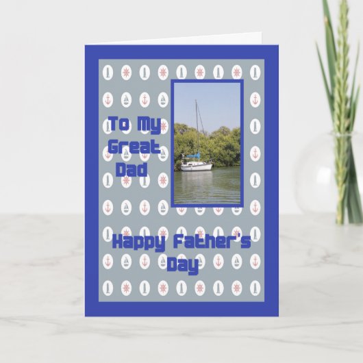 Nautische Vaderdag Kaart (Voorkant)
