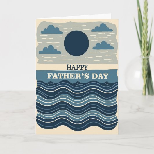 Nautische Vaderdag Kunstkaart Kaart (Voorkant)