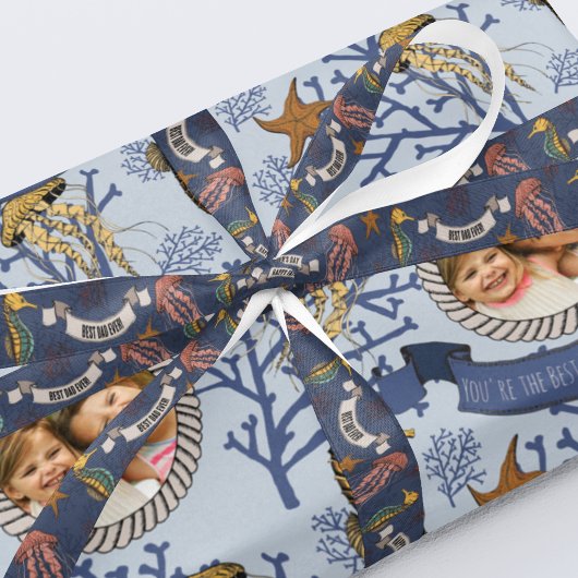 nautische vaders dag beste vader ooit marine blauw grosgrain lint