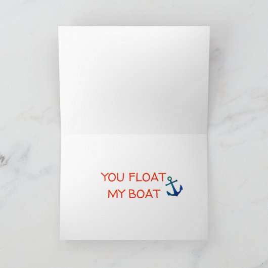 Nautische Valentijns Feestdagen Kaart (Binnen)