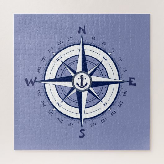 Nautische verankering, Nautical Compass, Keltische Legpuzzel (Verticaal)