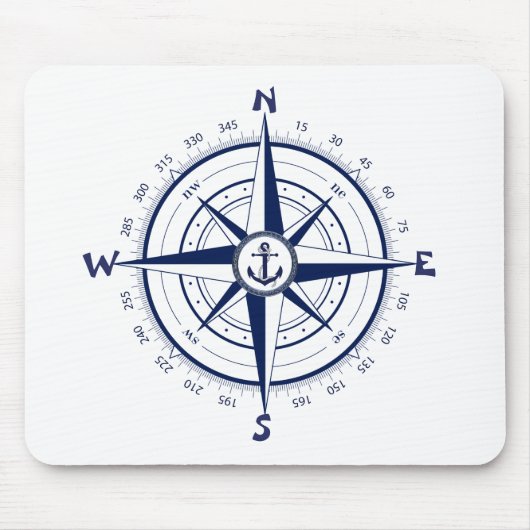 Nautische verankering, Nautical Compass, Keltische Muismat (Voorkant)