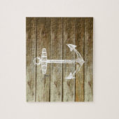 Nautische verankering op houtafbeelding legpuzzel (Verticaal)