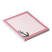 Nautische verankering; rode cadmiumstrepen; gestri notitieblok (Schuin)