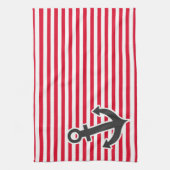 Nautische verankering; rode cadmiumstrepen; gestri theedoek (Verticaal)
