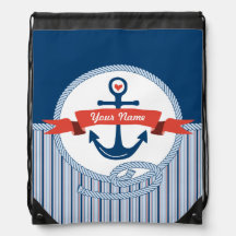 Nautische verankeringslantlintstripes Rood wit bla
