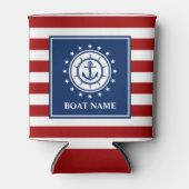 Nautische verankeringspunten met gestreepte boogst blikjeskoeler (Voorkant)