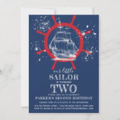 Nautische Verjaardag Zeeman Blauw Kaart (Voorkant)