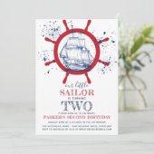 nautische verjaardagszeiler kaart (Staand voorkant)