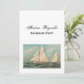 Nautische Vintage Jachten Racen #1 Kaart (Staand voorkant)